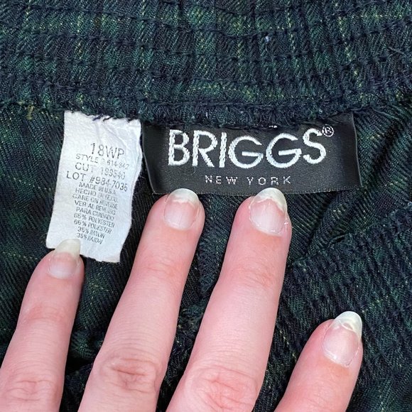 VINTAGE BRIGGS || CHECK TROUSERS - Picture 2 of 3